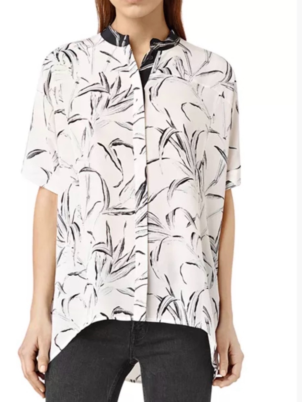 AllSaints Fleet Willow Leaf Blouse